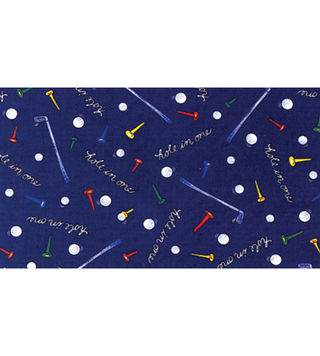 Navy Tee Time Tablecloth 120"L x 60"W